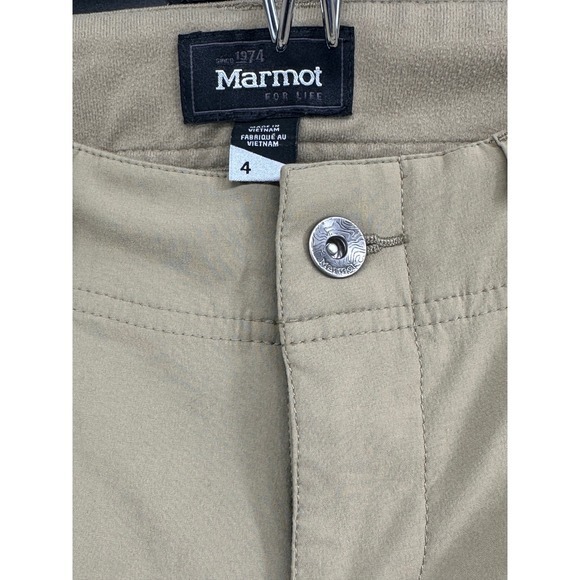 Marmot Women's Convertible Hiking Pants Tan Size 4 Zip-Off Outdoor - Picture 2 of 6